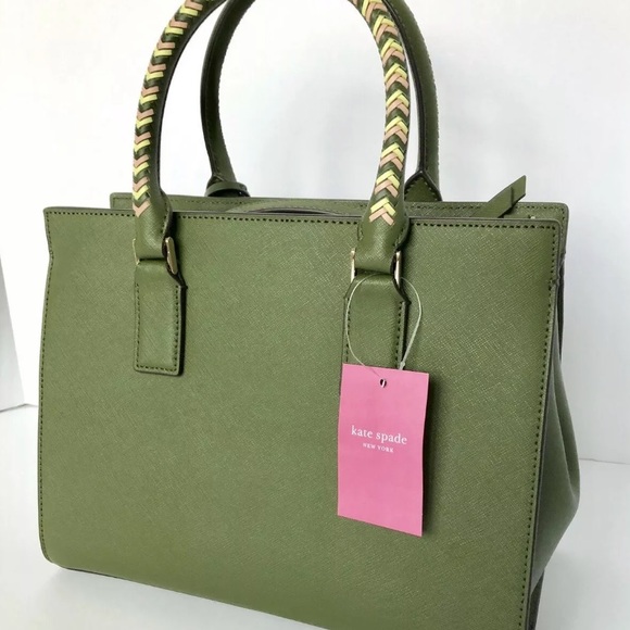 Kate spade Cameron woven sapling green satchel - Picture 7 of 8